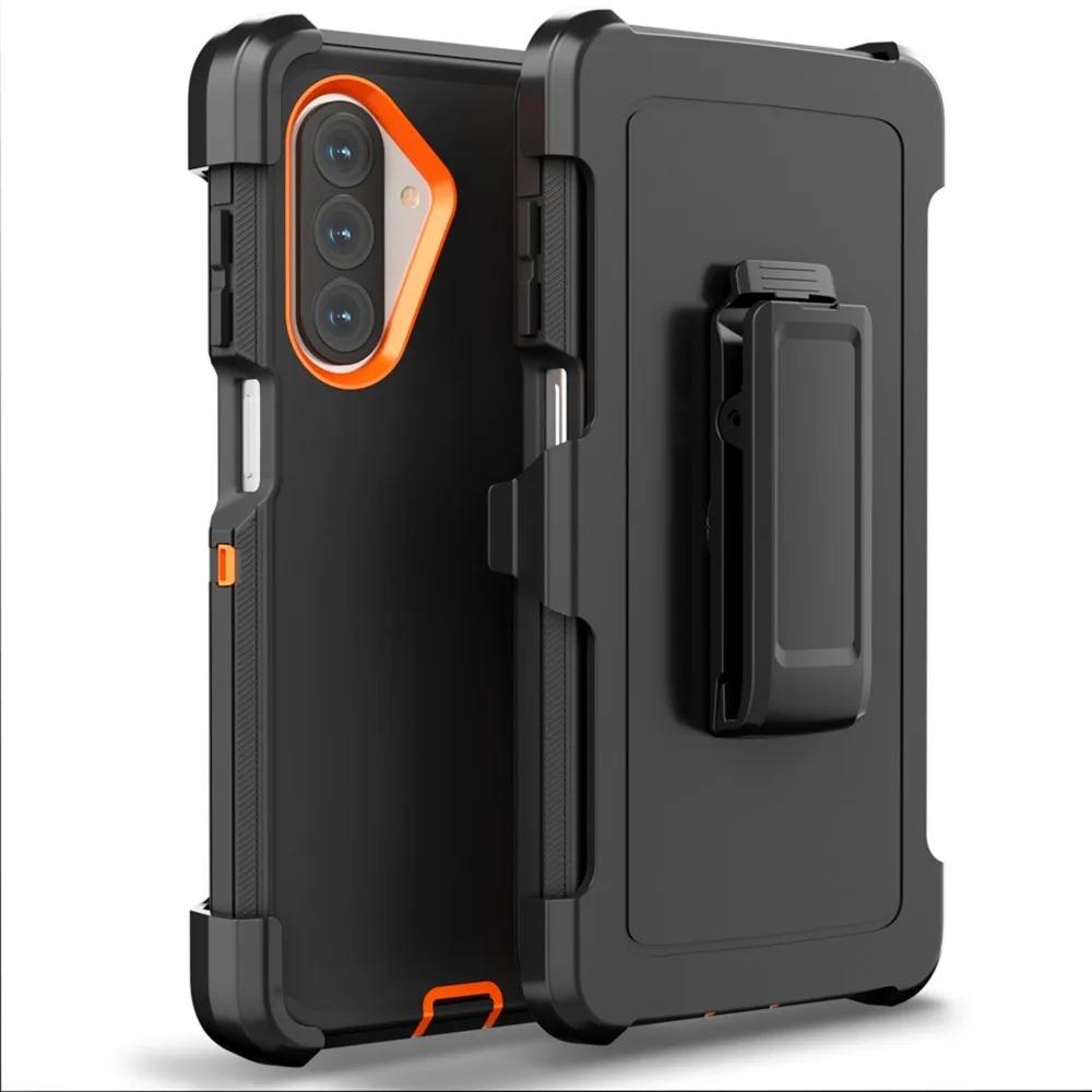 Противоударный чехол-кейс Ott Armor Box для Samsung Galaxy A57 A37 A17 A07 A16 A36 A56 A15 A35 A55 A05 A14 A34 A54 A33 A53 с клипсой