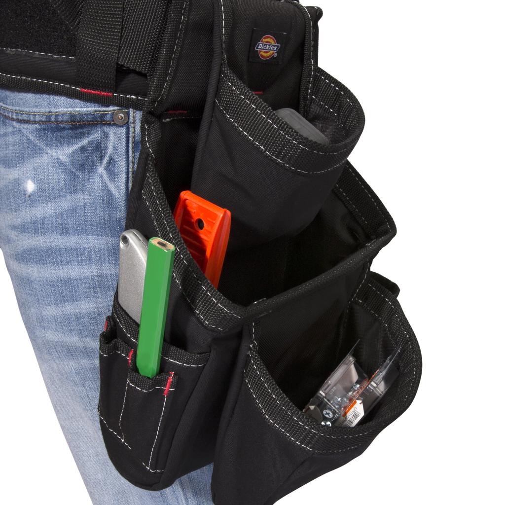 Dickies 4 шт., пояс для инструментов с подкладкой, охлаждающая сетка, стальная пряжка, черный плотницкий