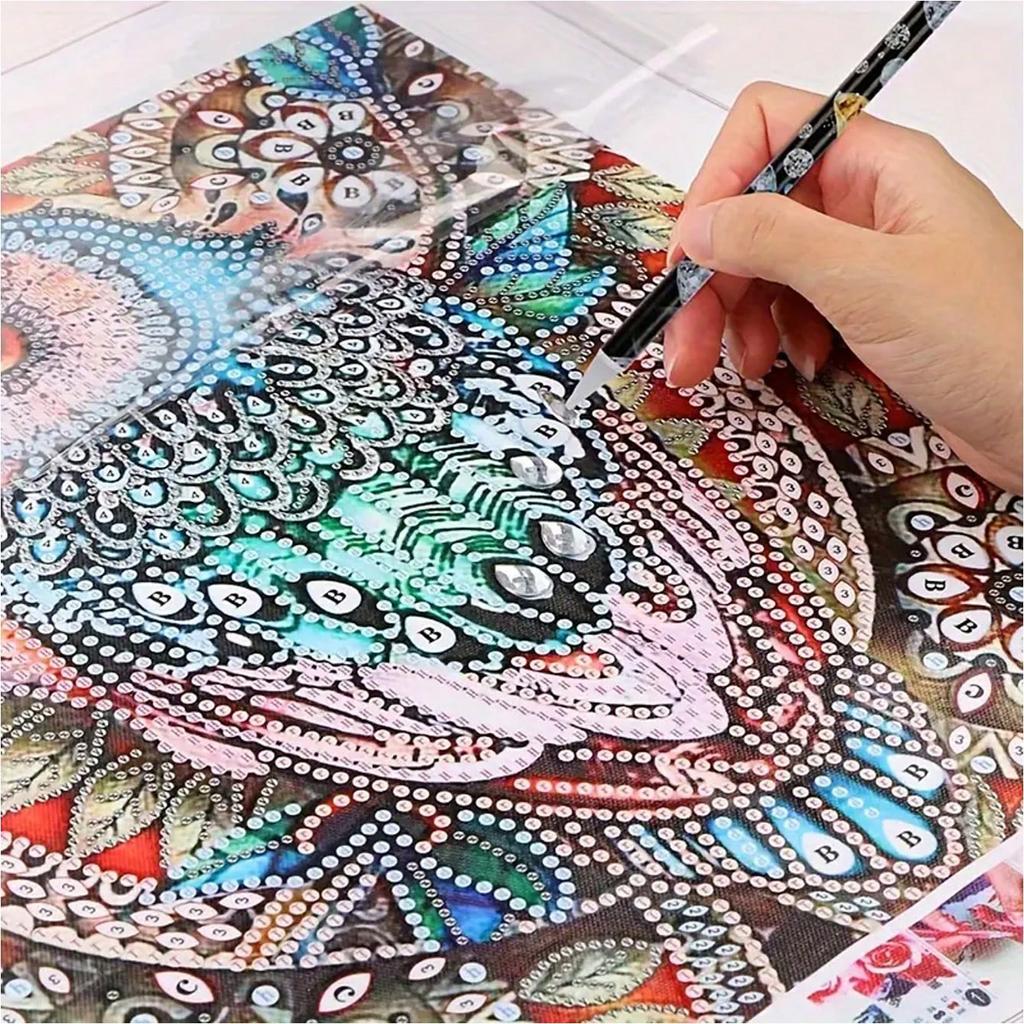 8-piece Diamond Drawing Pen Rhinestone Picker Pencil Set Self-adhesive Nail Point Crayon with Sharpener 5D Crystal Gem Picker Tool DIY Nail Accessorie