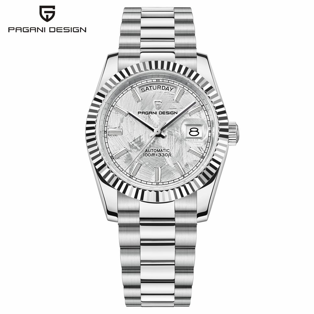 PAGANI DESIGN Watches New Luxury Automatic Mechanical Watch For Men Enamel Dial Sapphire Crystal Waterproof Stainless Steel