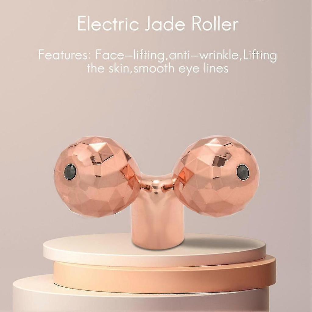 Jade Roller For Face 3 In 1 Electric Vibrating Face Roller Massager Quartz Roller Massager Skin Tig