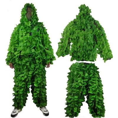 Ghillie Suit, Ghillie Hood for Hunting Bird, Ghillie Suit Leaf Woodland Camouflage Green Leaf Hunting Leaf Suit