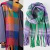 NEW Luxury Cashmere Women Plaid Scarf Winter Warm Shawl and Wrap Bandana Pashmina Long Tassel Female Foulard Thick Blanket