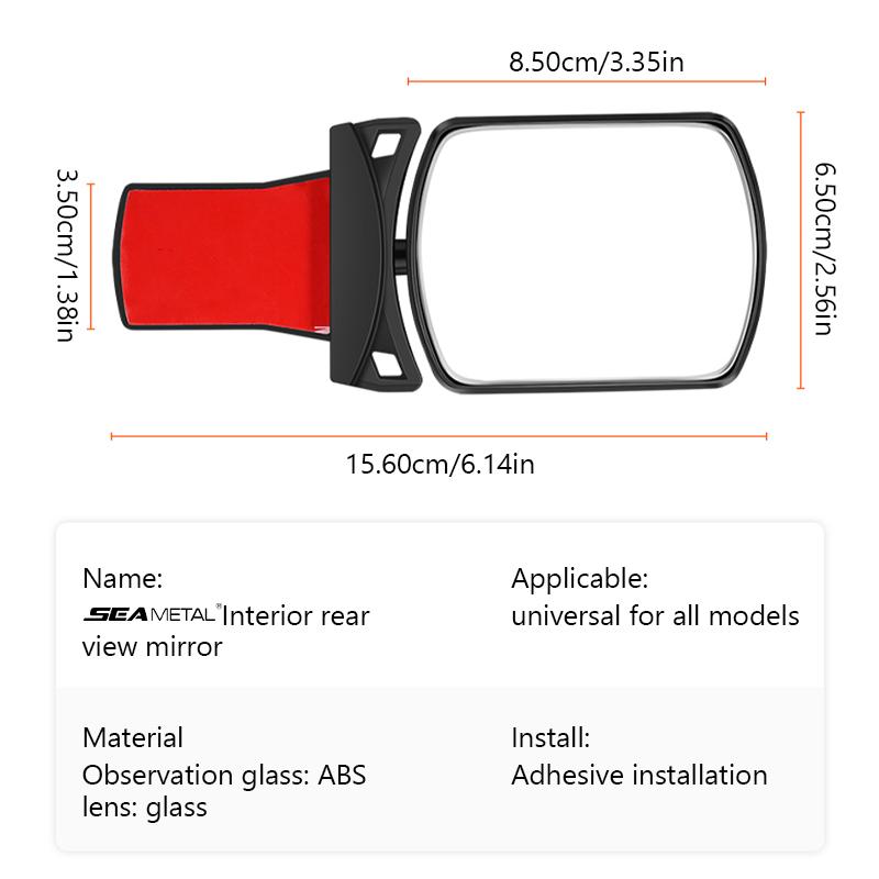 Adjustable Convex Car Baby Safety Mirror, Paste Type Kids Rear View Monitor, Blind Spot Reversing Assist Auto Accessory