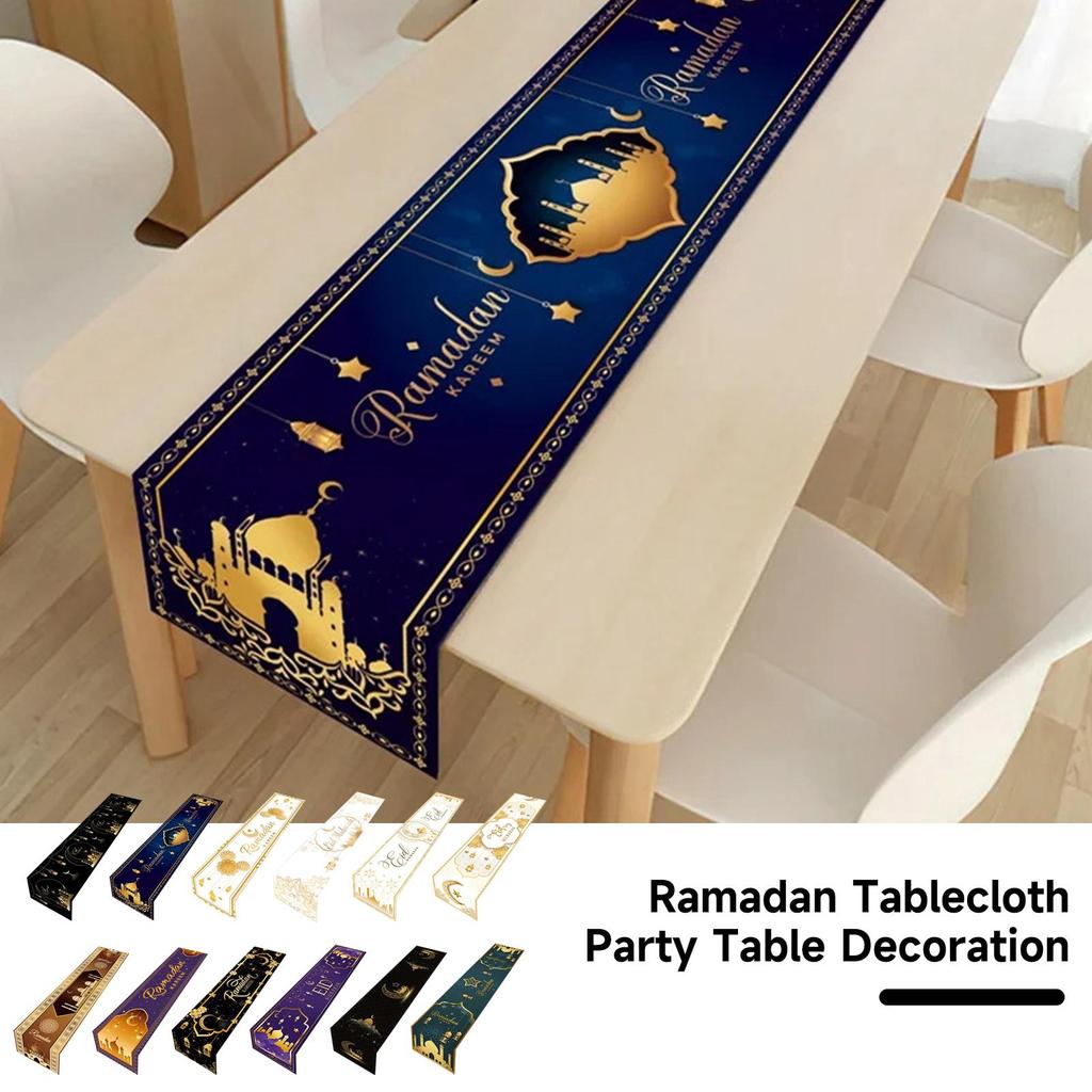 Скатерть-дорожка для украшения Рамадана, супермягкая износостойкая удлиненная крышка для обеденного стола, украшение Мубарак, товары для вечеринок
