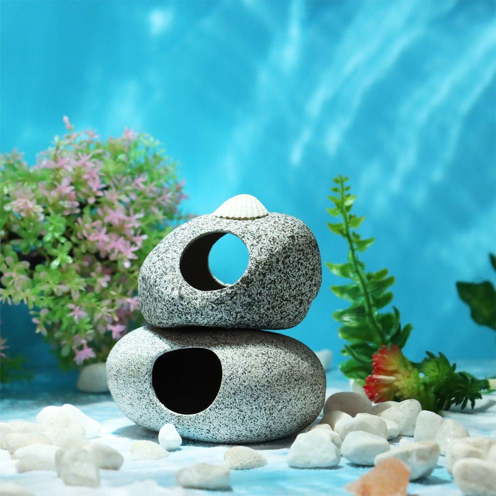 Breeding Betta Shrimp Cichlid Fish Tank Hiding Cave Stones Aquarium Cave Decorations Hidden Cavern