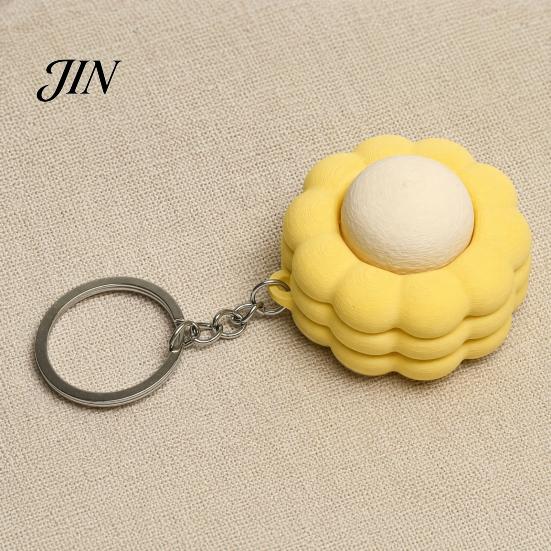 Cute Keychain for Backpack Corn Shape Fidget Toy, 3D Printed Decompression Button Pendant, Corn-shaped Pendant Stress Relief Smooth Texture