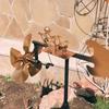 Metal Drummer Windmill Statue Beat The Drums with The Wind Decorative Wind Power Rock Art Statue for Yard Art Lawn Garden Decor