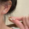 Нишевые серьги-комбинации в форме сердца, легкая роскошь, высокий класс, темперамент, 100% сочетаемость, изящные, изысканные, женские, повседневные, универсальные серьги