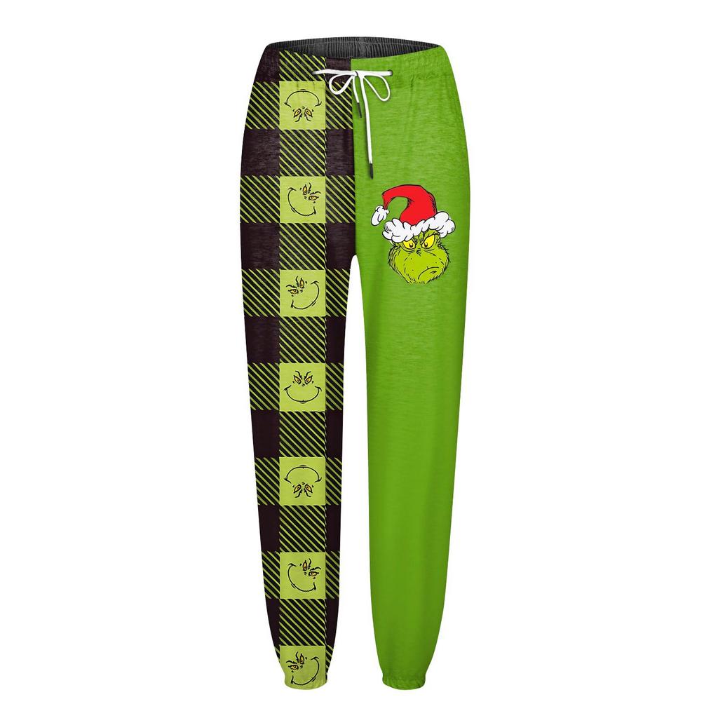 Women's Casual Fashion Christmas Printed Casual Sweatpants Elastic Waist Drawstring Pants