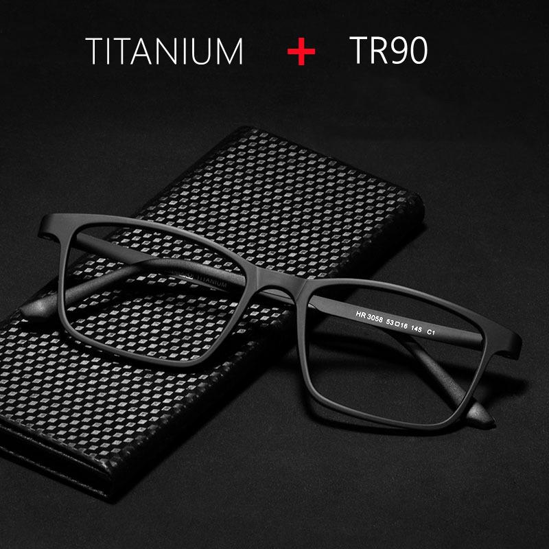 Модная Новая Женская Удобная Рамка из Титанового Сплава TR90 Мужская Квадратная Оправа для Очков для Близорукости Анти-Синий Свет Оптическая Рамка по Рецепту