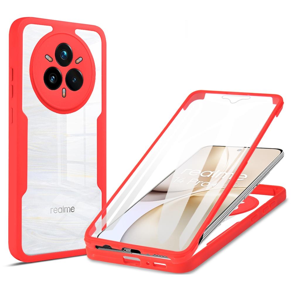 Для Realme 14 Pro+ 5G Чехол Акрил+ТПУ Прозрачная Накладка для Телефона с ПЭТ Защитной Пленкой