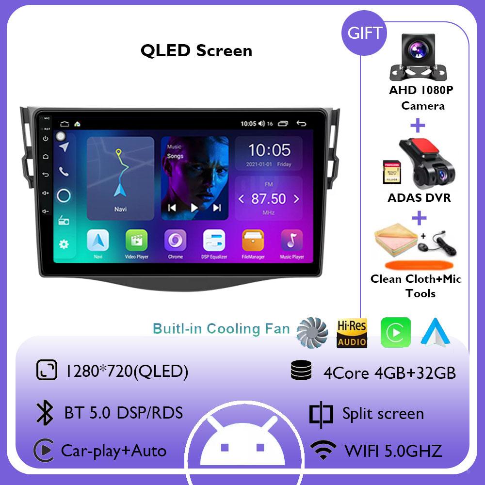 Android 14 Автомобильное радио Carplay Auto для Toyota RAV4 Rav 4 XA30 2005 - 2013 Беспроводной Carplay Мультимедийный Видеоплеер DSP Навигация