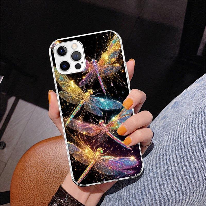 Красивый чехол для телефона с принтом Стрекозы для энтузиастов Для iPhone 17 Air 16 Pro Max 16E 15 + 14 Plus 11 12 13 Mini 7 8 SE Подарок Печатная крышка F