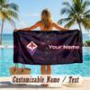 Custom Text Beach Towel, Soft Absorbent Swimming Multi-use TowelFiorentina FC