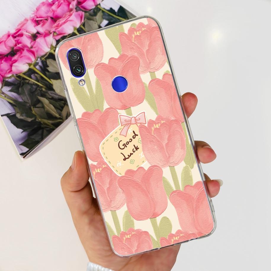 For Xiaomi Redmi Note 7 Case Flower Butterfly Clear Silicone Cover For Redmi Note 7 Pro Note7 Bumper Redmi 7 7A Shockproof Funda