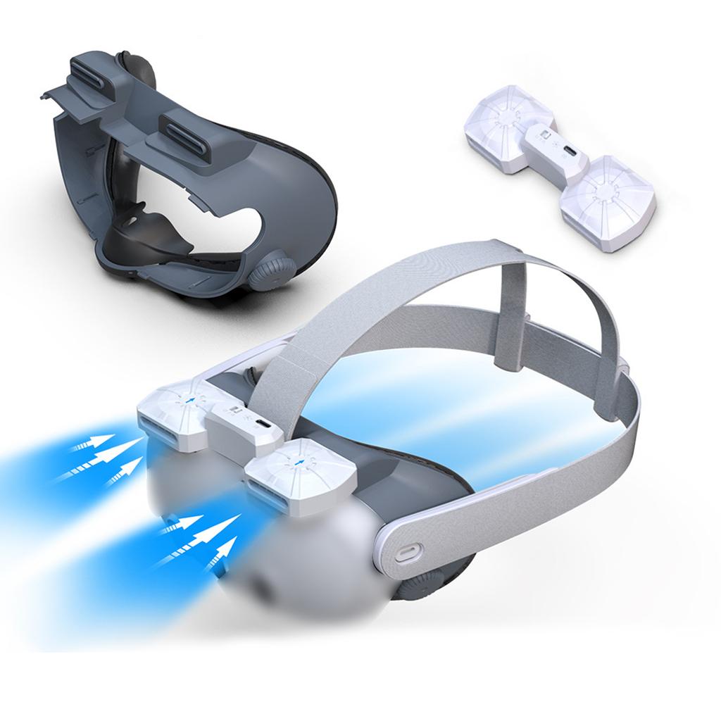 VR охлаждающий вентилятор с циркуляцией воздуха, сменная маска для лица для Quest 3, магнитные двойные вентиляторы, крутой внутрь