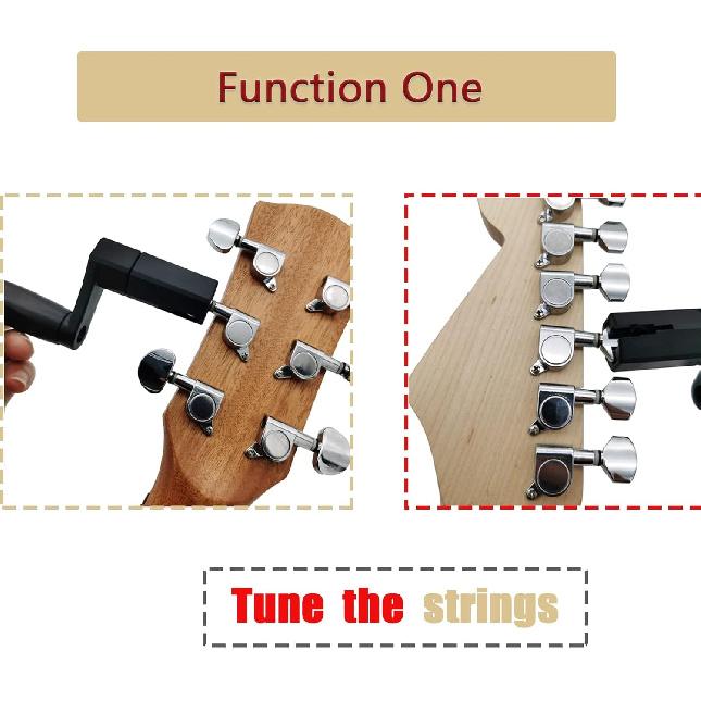 Guitar String Pegs Winder, Multifunctional Guitar String Winder with Detachable Drill Bit for Guitar Ukulele Electric String Winder, Guitar