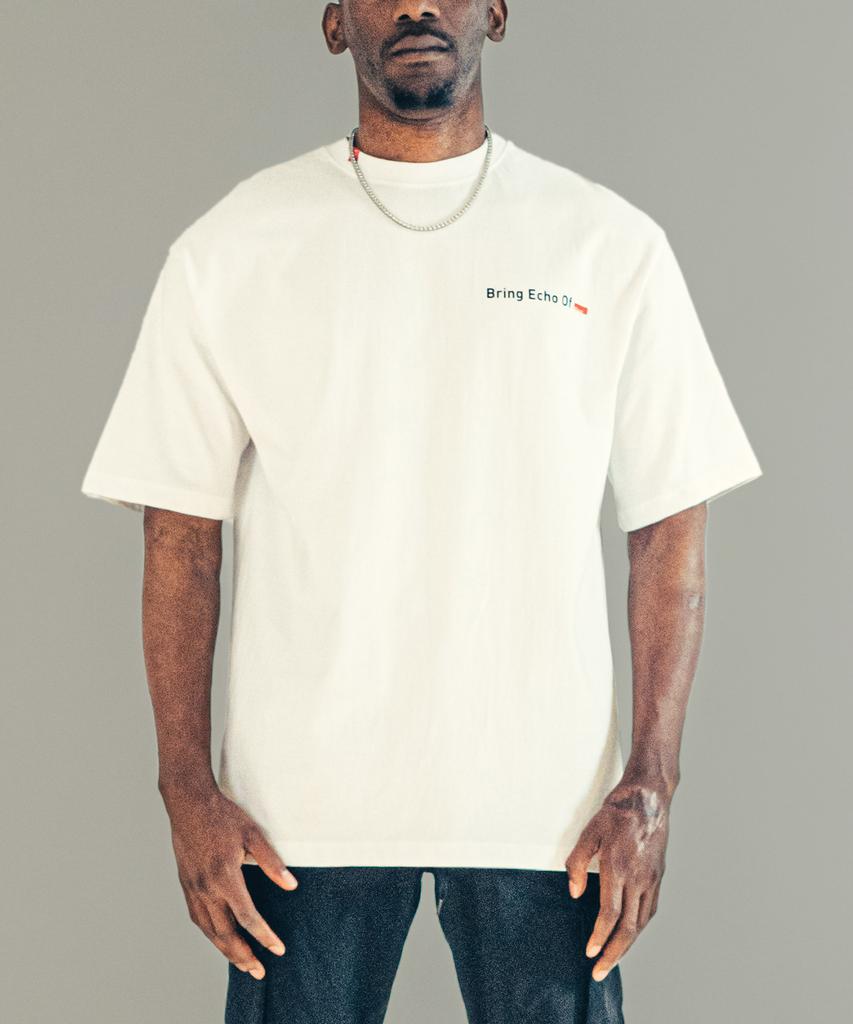 BEOM Withered Flower Oversized T-Shirt White