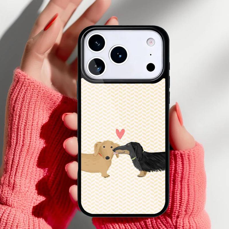 Такса Собака Мягкий Чехол для Телефона для iPhone 17 16 15 14 13 Pro Max Задняя Крышка для 12 11 Pro Coque