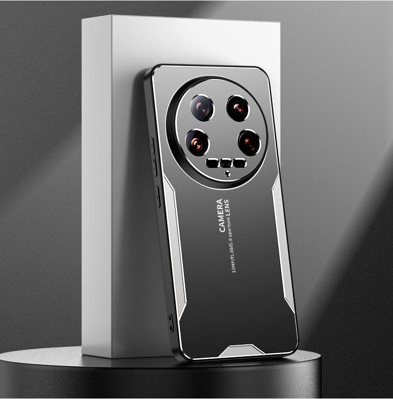 Для Xiaomi 14 Ultra чехол металлический алюминиевый чехол защитный объектив Frost чехол для Xiaomi mi 14 Ultra предотвращает появление отпечатков пальцев металл + ТПУ