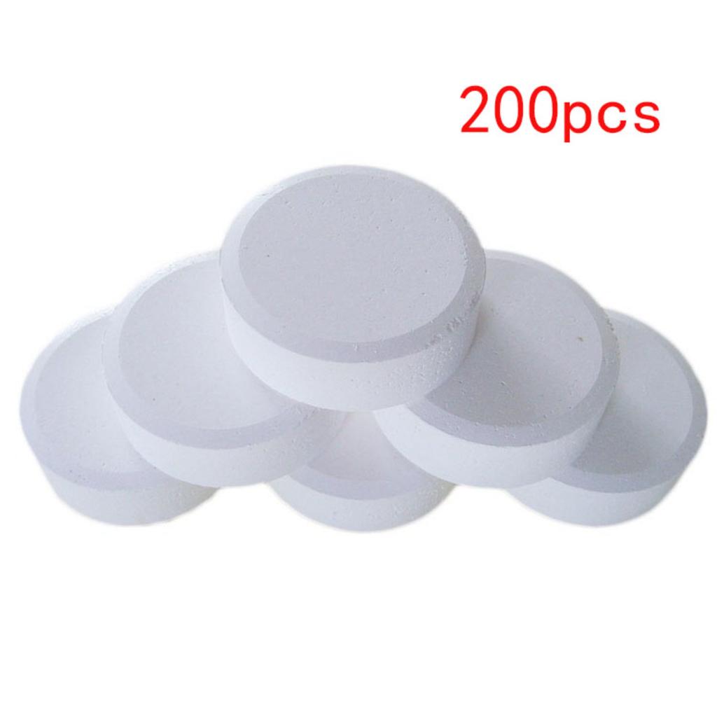 200 Pcs Chlorine Tablets Multifunction Instant Disinfection For Swimming Pool Tub Spasebneei