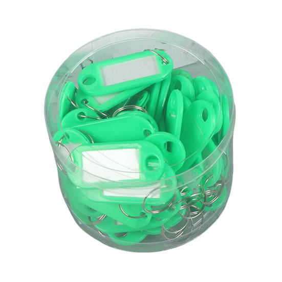 Yousheng 50 шт. брелок для ключей пластиковые брелки идентификационные бирки с разделенным брелоком бумажная вставка брелки писчая бумага брелок органайзер