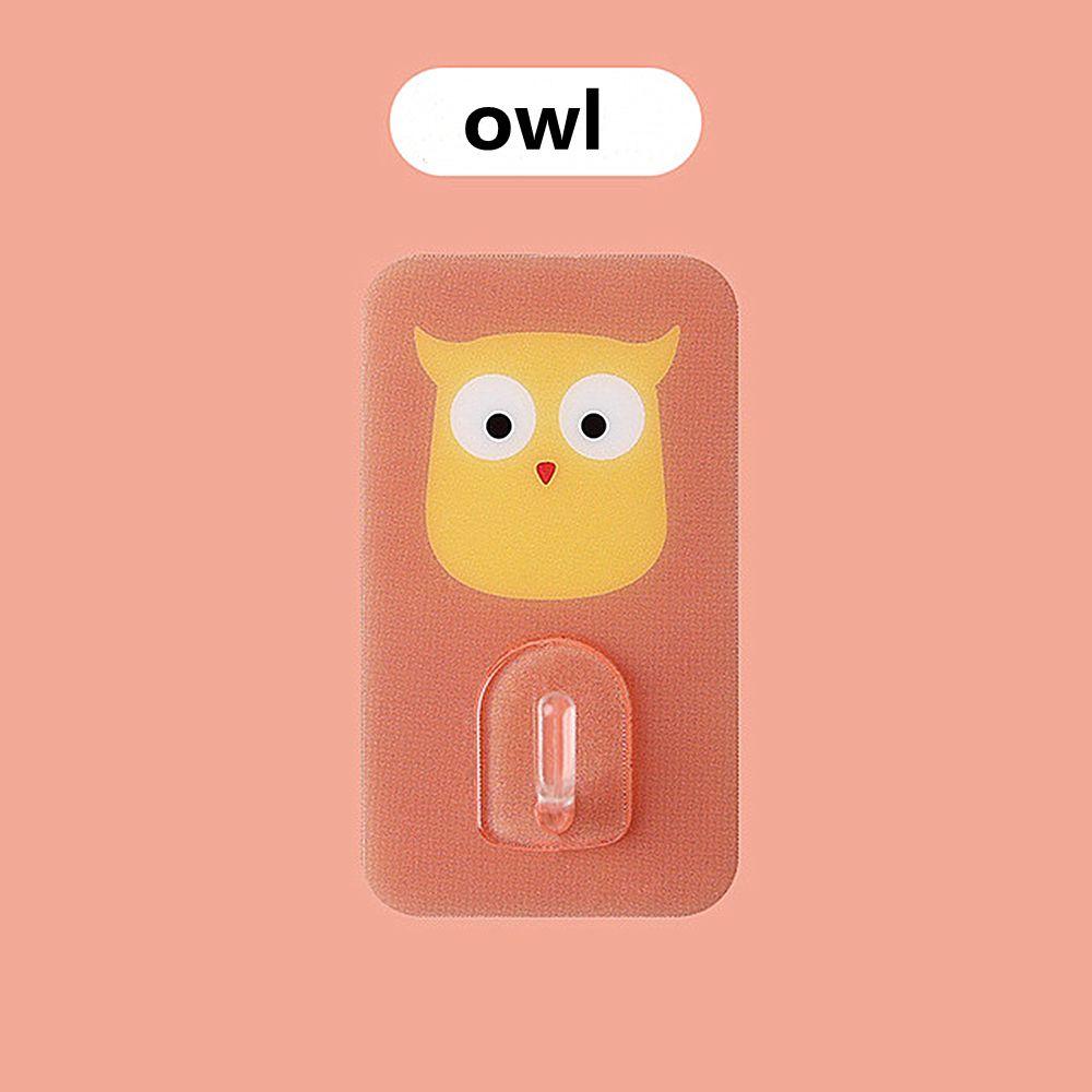 1PC Animal Free Punching Stick Hook Non-Marking Adhesive Wall Hook Wall Hanger Cartoon
