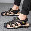 2024 New Large Size Outdoor Leather Baotou Sandals Men's Beach Sandals Summer Casual Breathable Men's Shoes