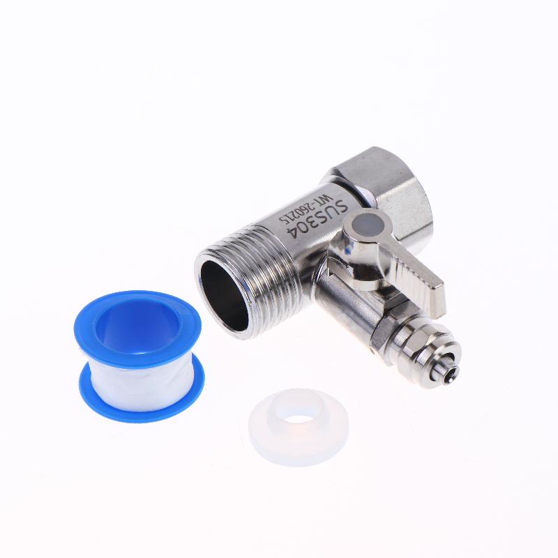 1 Set RO Feed Water Adapter 1/2 to 1/4 3/8 Shut Off Valve Easy Install for Reverse Osmosis System Kitchen Plumbing