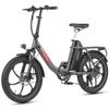 Maxturn MULE City Портативный складной электрический велосипед Аккумулятор 48V20Ah Запас хода 70 км 20-дюймовые широкие шины Максимальная скорость 25 км/ч Грузоподъемность 120 кг Электровелосипед с сиденьем для пассажира