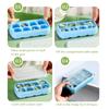 Blue 8 Grids Ice Block Mold Food Grade Silicone Soft Bottom Ice Block Mold Household Reusable Square Ice Block Mold