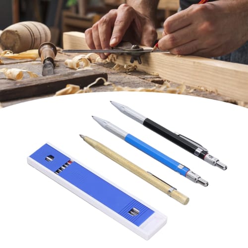 Pasamer Marker Pencil, Carpenter Pencil Mechanical 2.0mm Marking Scriber Tool with Refills for Woodworking