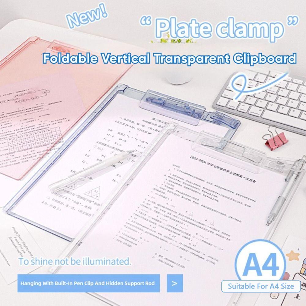 Thickening Writing Splint Transparent Plate Clamp High Quality Writing Board Clip Gift