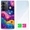 Etui Do Realme C75 / 14X 5G Obudowa Foto Case Plecki Fale + Szkło 9H
