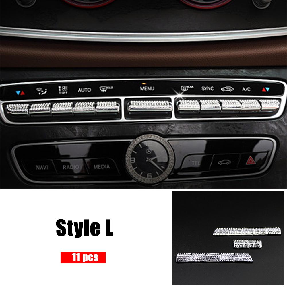 Для Mercedes Benz GLC 253 2015-украшение центральной консоли, ремонт, украшение в виде кольца с кристаллами и бриллиантами, внутренние молдинги