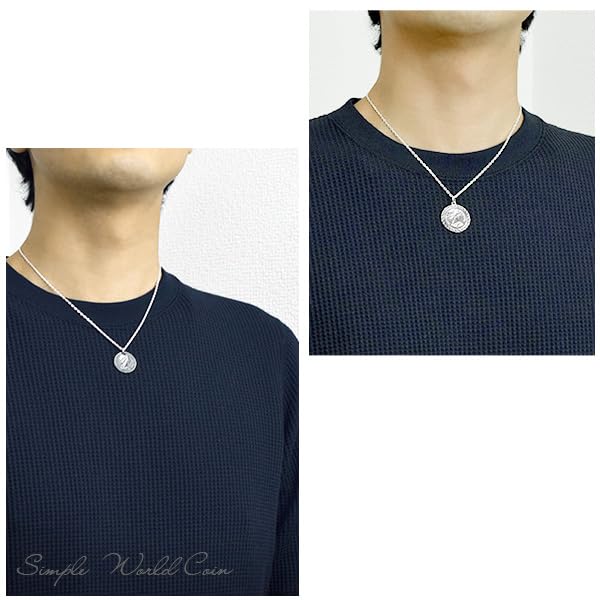 Gin no Selectable World Coin Silver 925 Necklace Coin Necklace with Chain Coin Reversible Silver Coin Pendant [Shinjuku Kura] (A)
