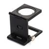Professional Folding Mini Linen Tester Magnifying Glass 10X Cloth Thread Counter Magnifier