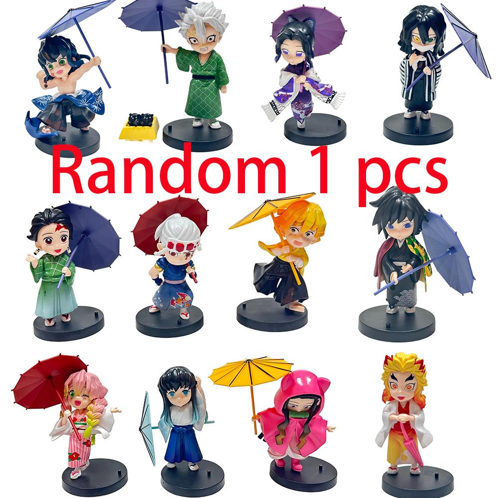Popular New Anime Demon Slayer Figure Kimetsu No Yaiba Doll Plum Rain Series Surprise Box Warrior Action Figure Toy Model