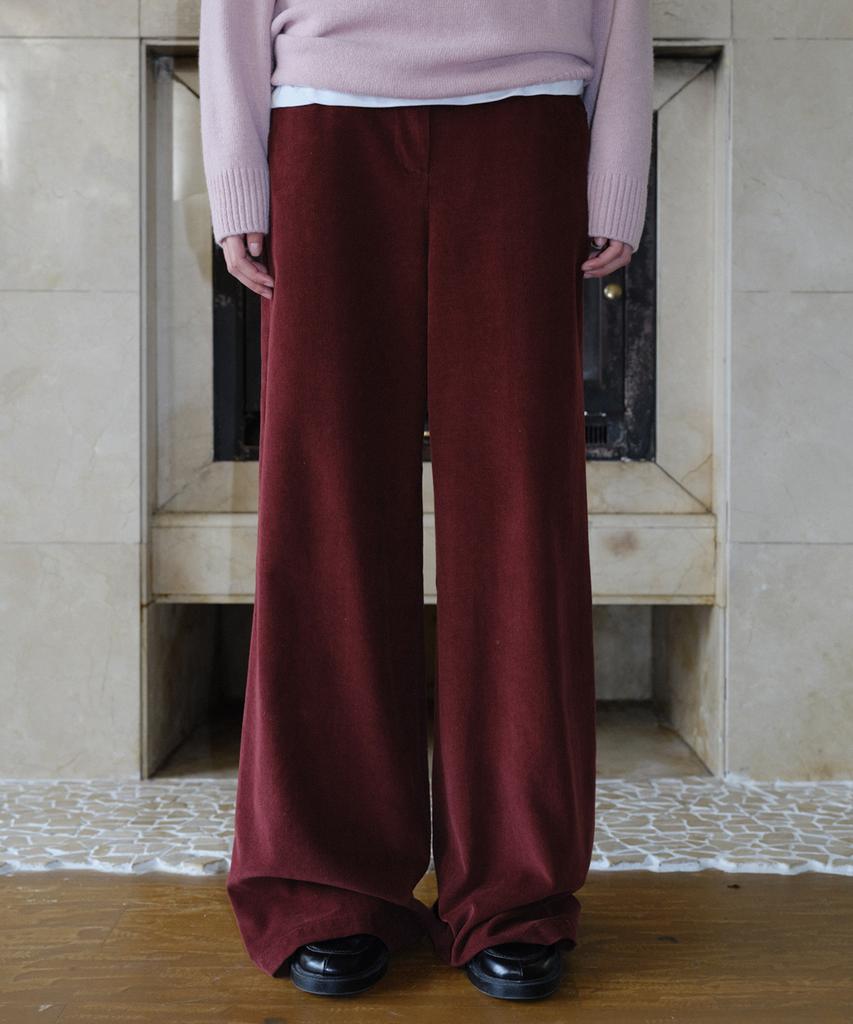 EN OR Corduroy Straight Pants - Wine