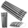 6pcs H2.5-H8 100mm Length Magnetic Torx Screwdriver Bits Set 1/4" Hex Shank New