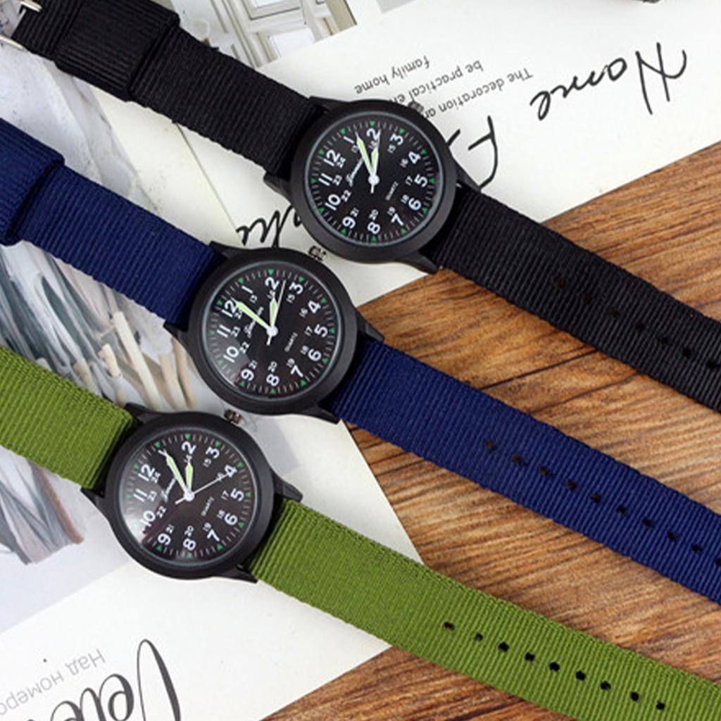 Glow In The Dark Canvas Watch Night Luminous Wristwatch For Men Women Unisex Vintage Style Casual Fashion Accessories