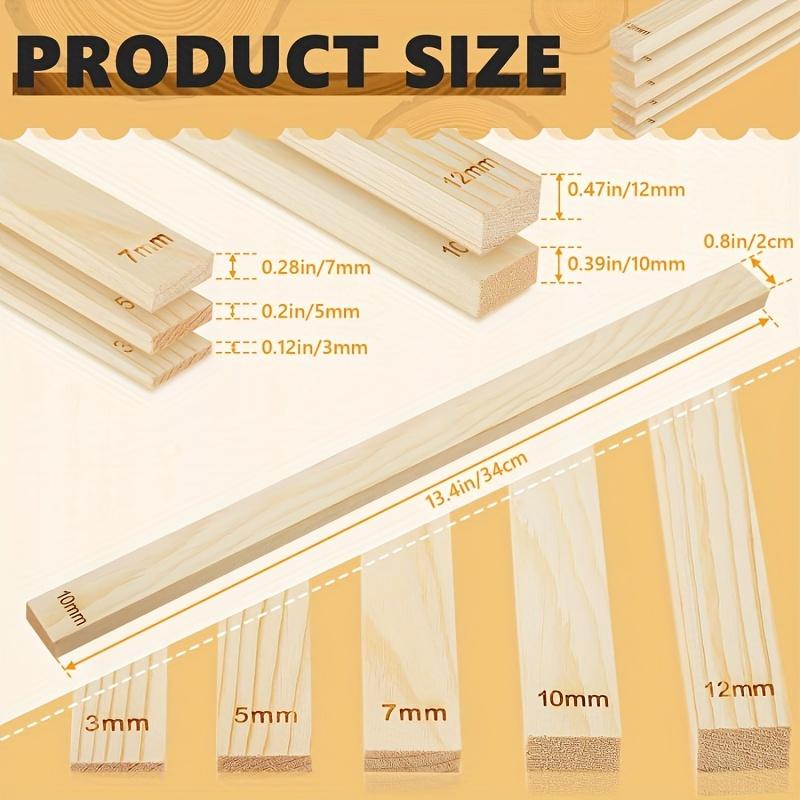 Premium 10-Piece Wooden Rolling Pin Guides Set for Ceramics and Pottery Clay Crafting