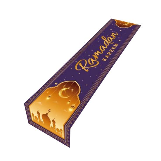 Скатерть-дорожка для украшения Рамадана, супермягкая износостойкая удлиненная крышка для обеденного стола, украшение Мубарак, товары для вечеринок