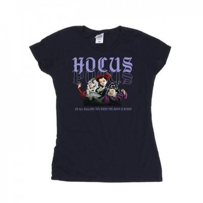 Женская/Дамская хлопковая футболка Hocus Pocus Hallows Eve