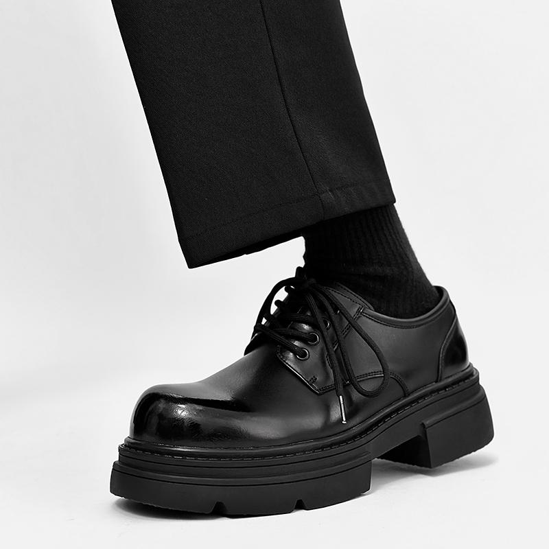 Дерби Мужские туфли на толстой подошве Модный дизайнерский стиль Для отдыха, вечеринки, на каждый день, для офиса, свадьбы, бизнеса Классические черные туфли
