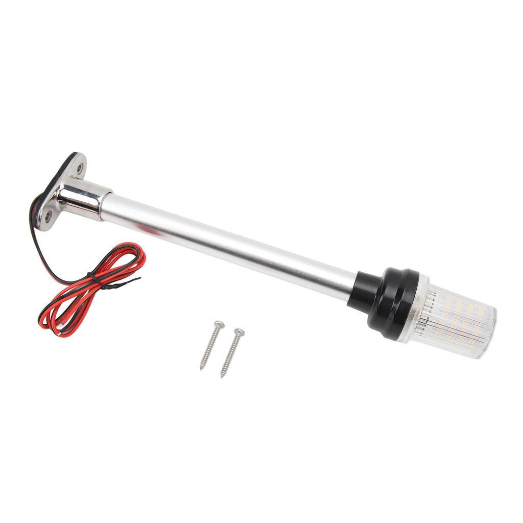 12in Boat Anchor Light 63 LEDs 360 Degree All Around Stern Pole Light 316 Stainless Steel Base For Fishing Boats Yacht