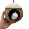 Parakeet Budgies Cage Hut Sleeping Bag Hanging Coconut Woven Straw Tent House Hammock Parrot Toy Bird Bed