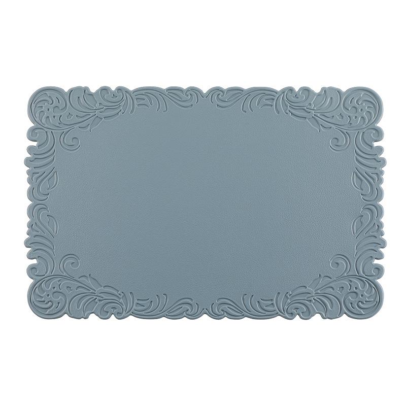 1/4/6PCS Square Placemats Shaped Faux Leather Table Mats Pad Kitchen Accessories Outdoor Indoor Christmas Place Mats Pad Orange