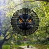Dark Night Owl Metal Wind Spinner 3D Hanging Garden Decor No Electricity Needed Outdoor Yard Patio Decoration with Soothing Sound
